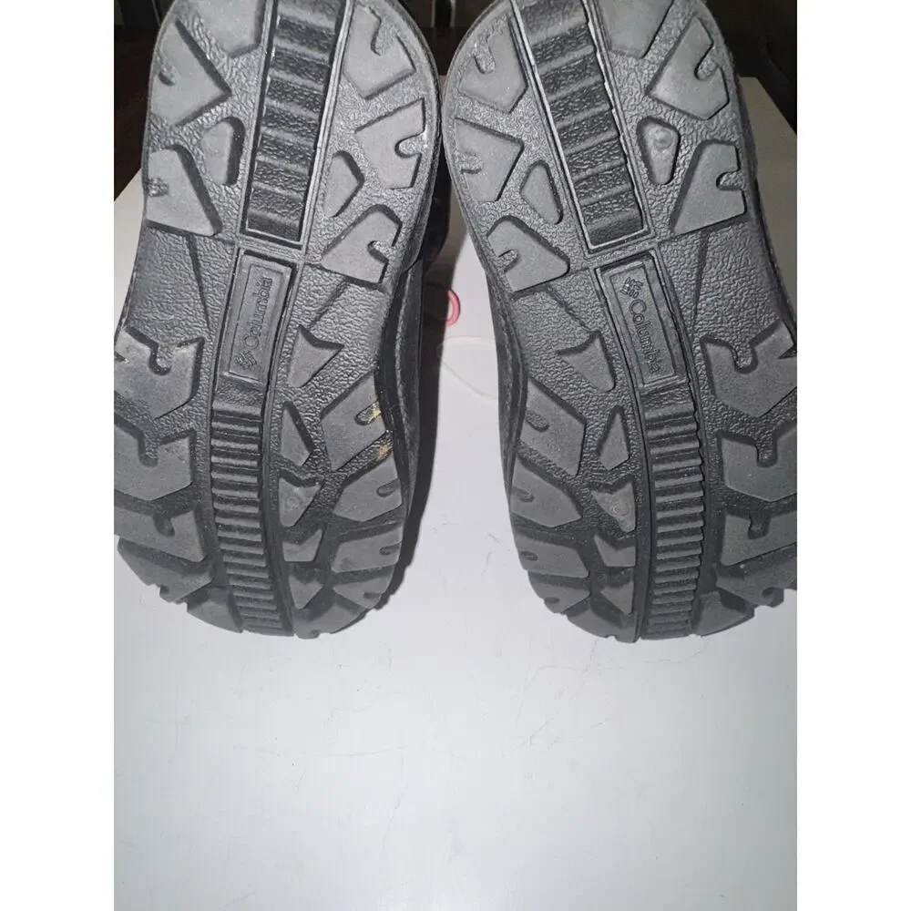 Columbia Kids Snow Boots Size 10 Waterproof Black Pink NWOT